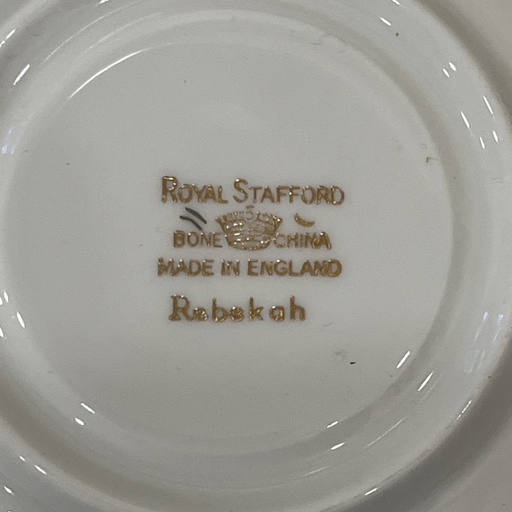 Royal Stafford Bone China England Tea Cup & Saucer Rebekah Lodge Antique Rare - Picture 9 of 9
